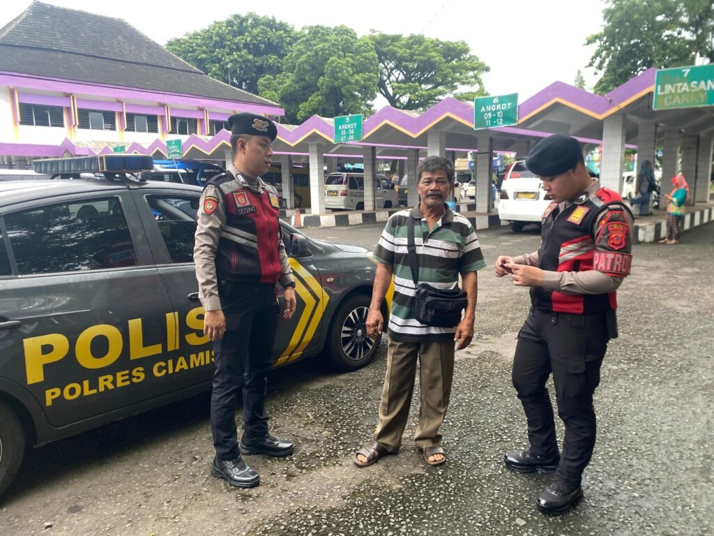 Ops Pekat, Polres Ciamis Beri Pembinaan dan Pencegahan Calo Penumpang Angkutan Umum dan Pak Ogah