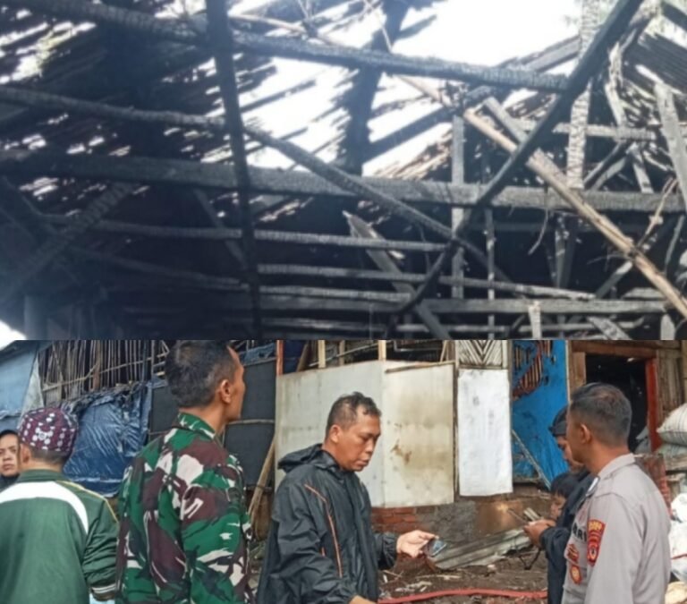Polsek Samarang Cek TKP Diduga Korsleting Listrik, Kandang Ayam di Samarang Ludes Di Lalap Si Jago Merah