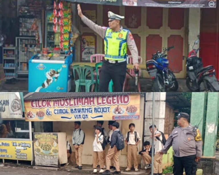 Personel Polsek Samarang Bersama Anggota Giat Gatur Pagi, Di Jam Rawan Kemacetan