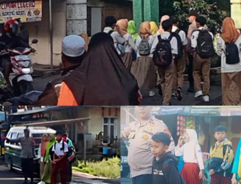 Polsek Samarang Lakukan Kegiatan Pengaturan Lalu Lintas Jam Rawan Pagi