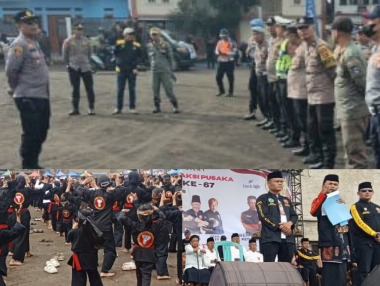Polsek Samarang Giat Pengamanan Milangkala ke 67 Tahun Paguron Pencak Silat Gadjah Putih Mega Paksi Pusaka