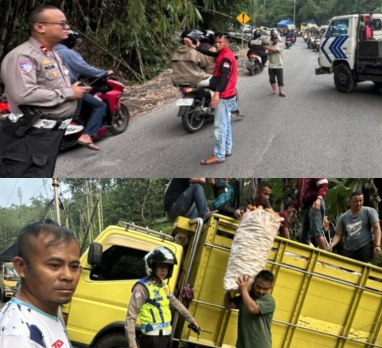 Polsek Kadungora Tangani Laka Tunggal Light Truck di Jalan Raya Baru Kadungora