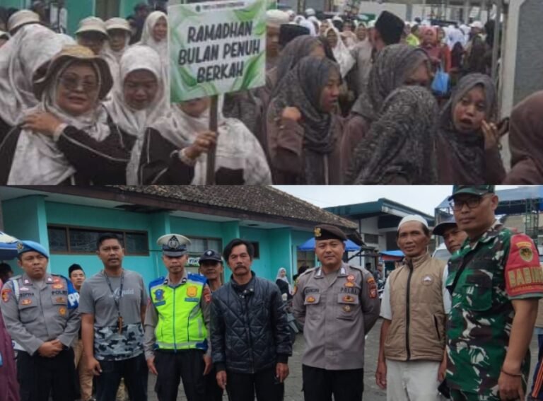 Polsek Samarang Giat Pengamanan dan Pengawalan Jalan Sehat Bahagia Menyambut Bulan Suci Ramadhan