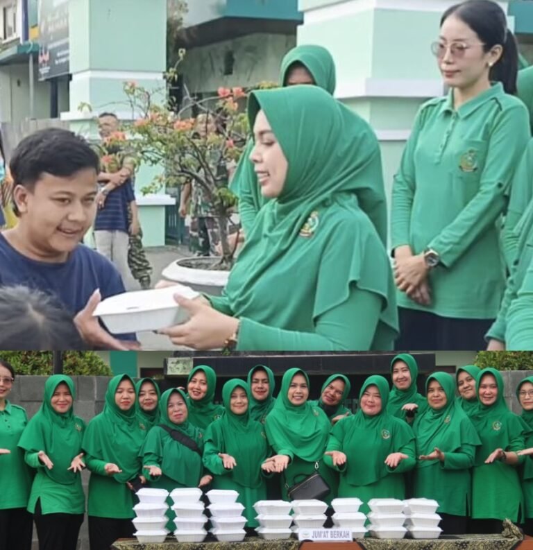 Hangatnya Tangan-Tangan Persit di Jumat Berkah: Berbagi Nasi Box, Menyulam Kepedulian di Jantung Kota Tasikmalaya