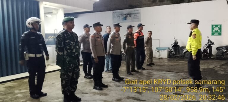 Polsek Samarang AKP Hilman Nugraha.,S.H. Pimpin Apel Gabungan Dalam Rangka Cipta Kondisi
