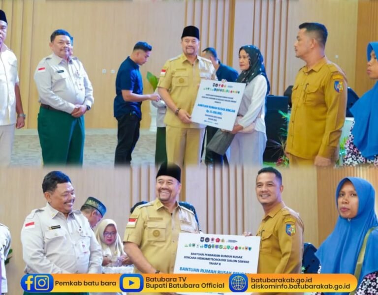 Pemerintah Batu Bara Berikan Bantuan Sebanyak 84 Keluarga Rumah Rusak Akibat Bencana Alam