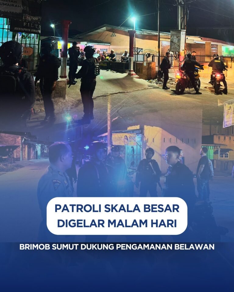 Patroli Skala Besar Digelar Malam Hari, Brimob Sumut Dukung Pengamanan Belawan