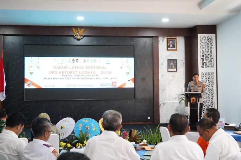 Kapolres Tasikmalaya Kota AKBP Andi Purwanto Pimpin Rapat Koordinasi Lintas Sektoral Operasi Ketupat Lodaya 2026