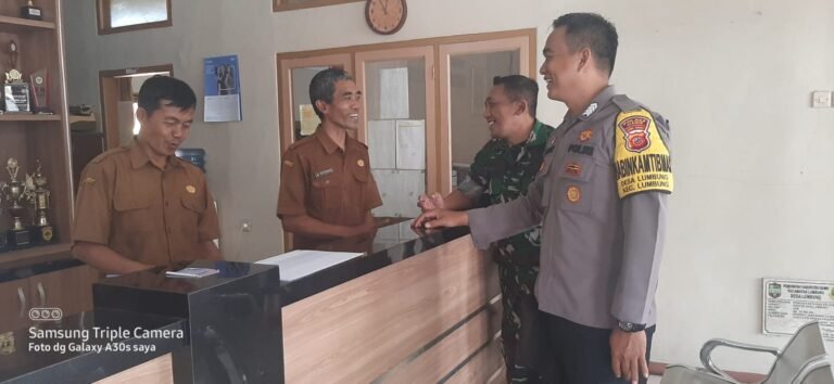 Jaga Harkamtibmas, Polsek Kawali Polres Ciamis Koorkom ke Perangkat Desa Lumbung