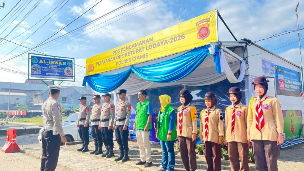Cek Kesiapan Personel, Pos Pam Banjarsari Ops Ketupat Lodaya 2026 Gelar Apel Pagi