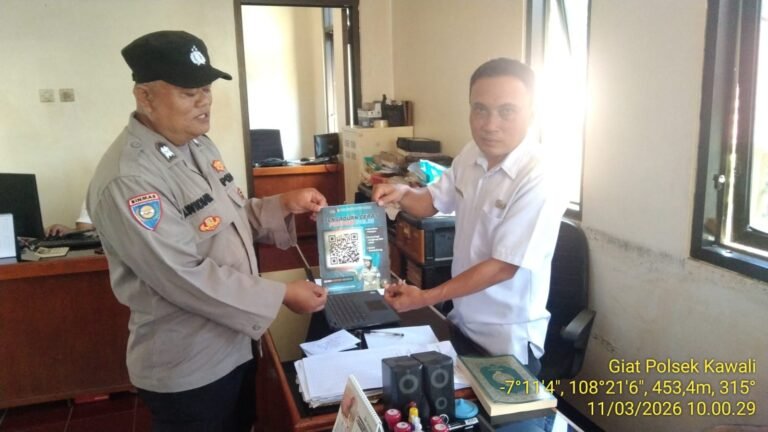 Jaga Harkamtibmas, Polsek Kawali Polres Ciamis Koorkom ke Perangkat Desa Talagasari