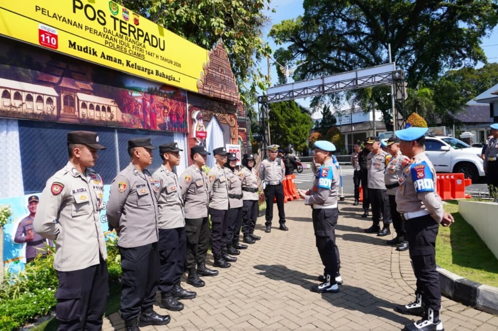 Kapolres Ciamis Dampingi Pengecekan Personel Pos Terpadu oleh Div Propam Mabes Polri dalam Ops Ketupat Lodaya 2026