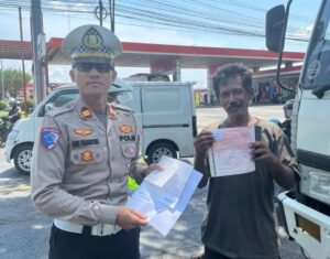 Satlantas Polres Ciamis Tindak Kendaraan Sumbu 3, Wujudkan Kamseltibcar Lantas dan Keselamatan Pengguna Jalan