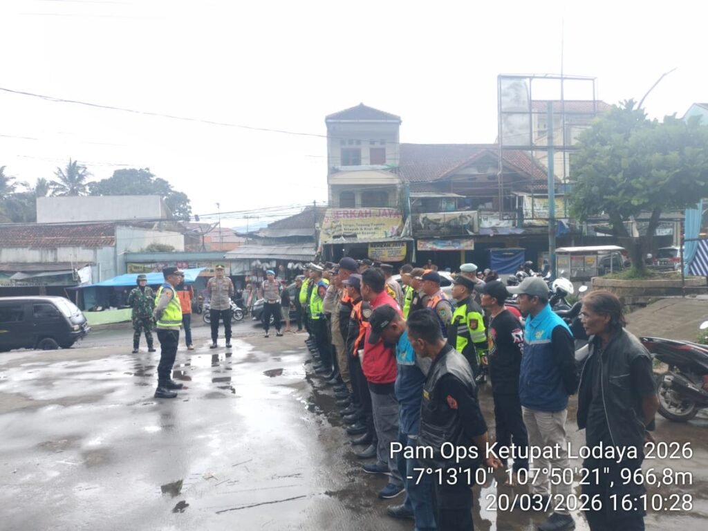 OPS Ketupat Lodaya 2026 Giat Apel Gabungan Pengamanan Malam Takbir Idul Fitri 1447 H Di Wilkum Polsek Samarang