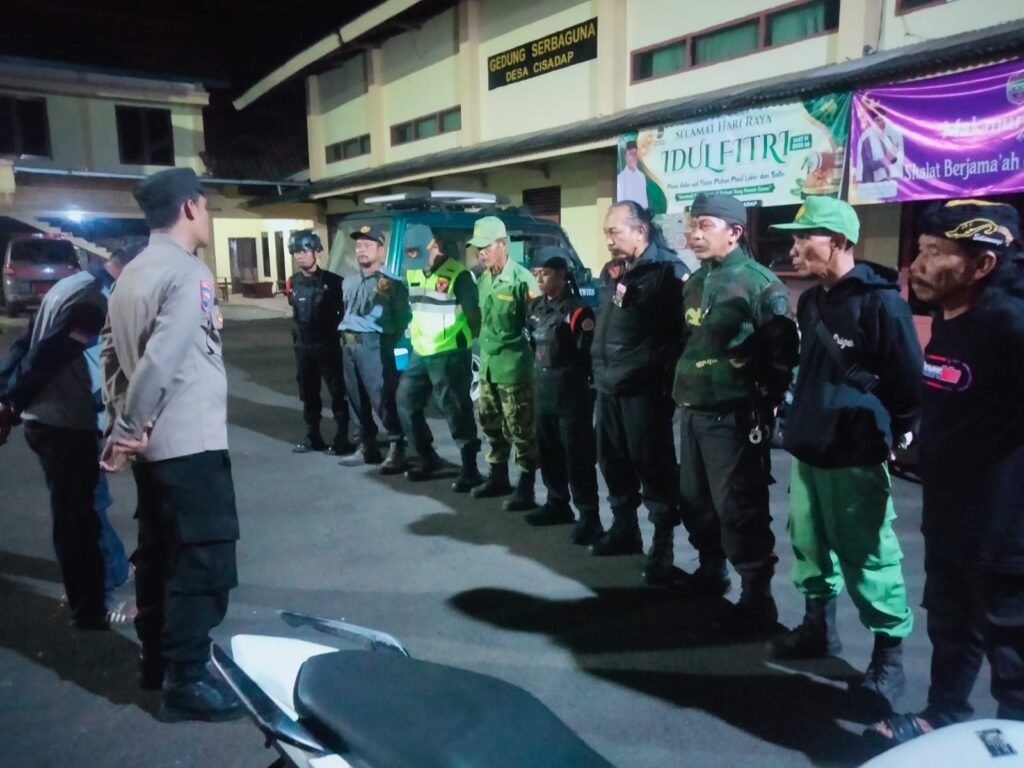 Polsek Ciamis Laksanakan Patroli dan Monitoring Malam Takbiran, Jaga Kondusivitas Wilayah Desa Cisadap