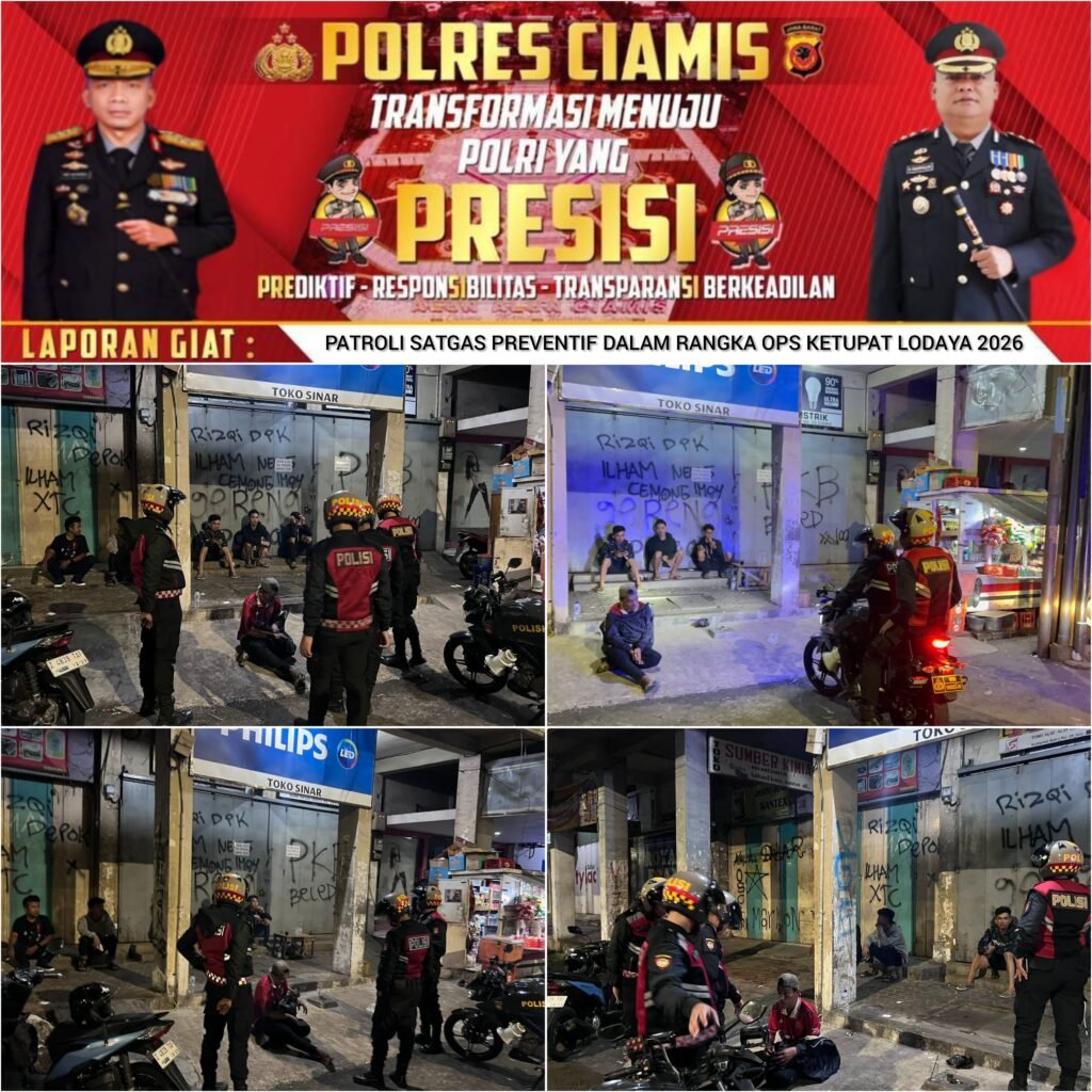 Cipkon Hari Raya Idul Fitri, Satgas Preventif Ops Ketupat Lodaya Patroli di Kawasan Perkotaan