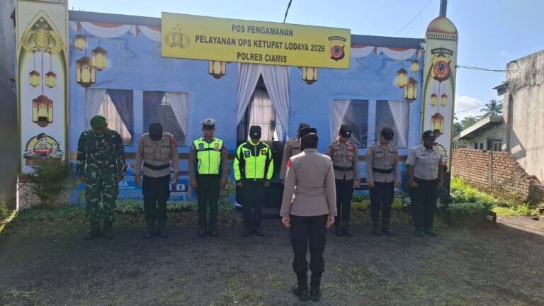 Apel Pagi Pospam Kawali, Polres Ciamis Perkuat Kesiapan Personel dalam Ops Ketupat Lodaya 2026