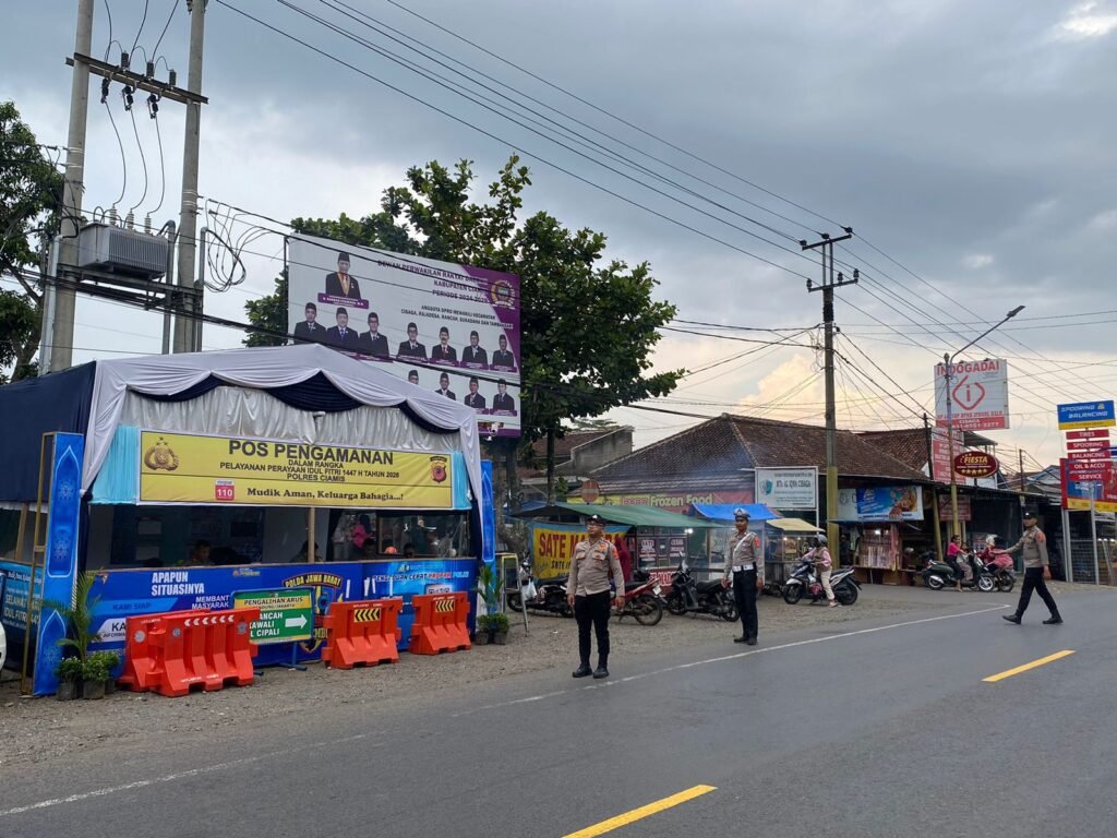 Polres Ciamis Laksanakan Pengaturan Lalu Lintas di Cisaga, Wujudkan Keamanan Selama Ops Ketupat Lodaya 2026