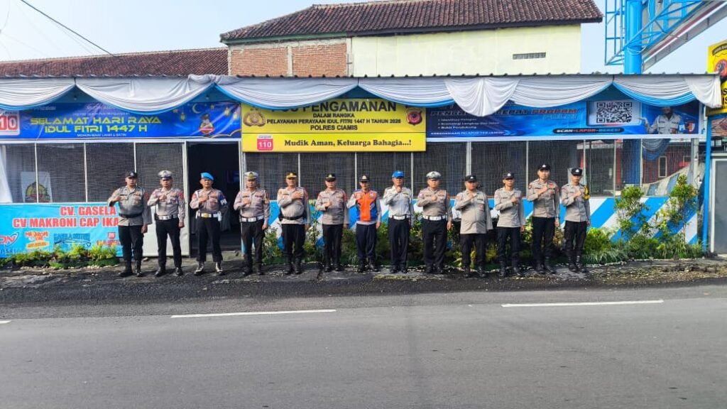 Apel Personel Pos Pam Sindangkasih, Polres Ciamis Perkuat Kesiapan Pengamanan Ops Ketupat Lodaya 2026