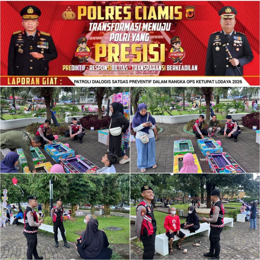 Cipkon Kamtibmas, Satgas Preventif Polres Ciamis Hadir Melayani Masyarakat Alun Alun Ciamis