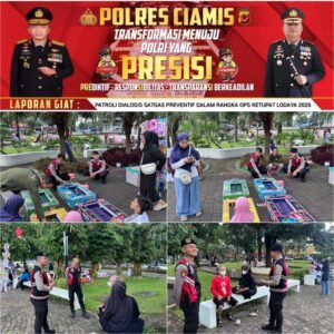 Cipkon Kamtibmas, Satgas Preventif Polres Ciamis Hadir Melayani Masyarakat Alun Alun Ciamis