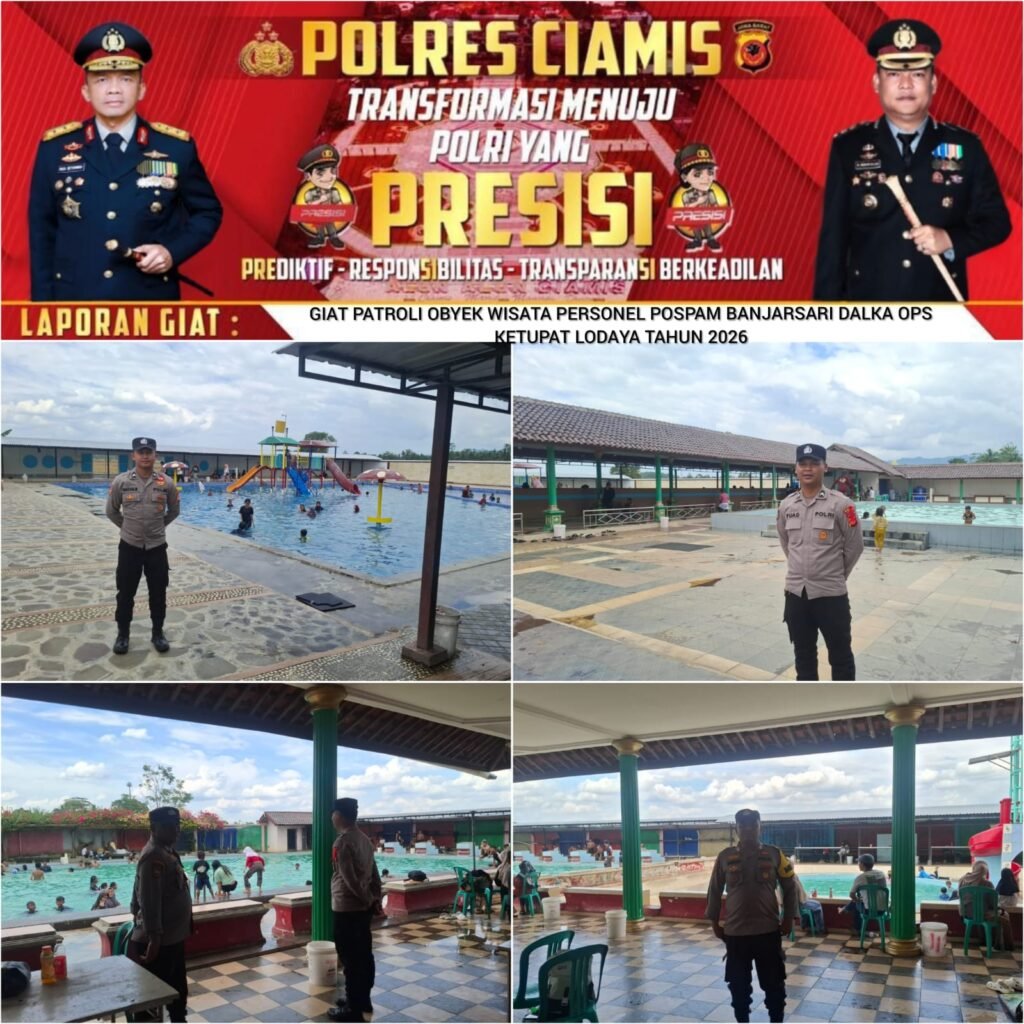 Libur Lebaran 2026, Polsek Banjarsari Pantau Aktivitas di Area Wisata Air di Banjarsari