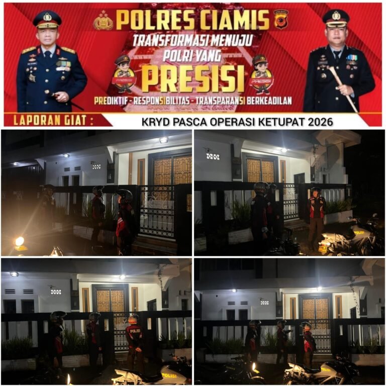 Cipkon Kamtibmas, Sat Samapta Polres Ciamis Patroli ke Pemukiman Warga Pasca Ops Ketupat