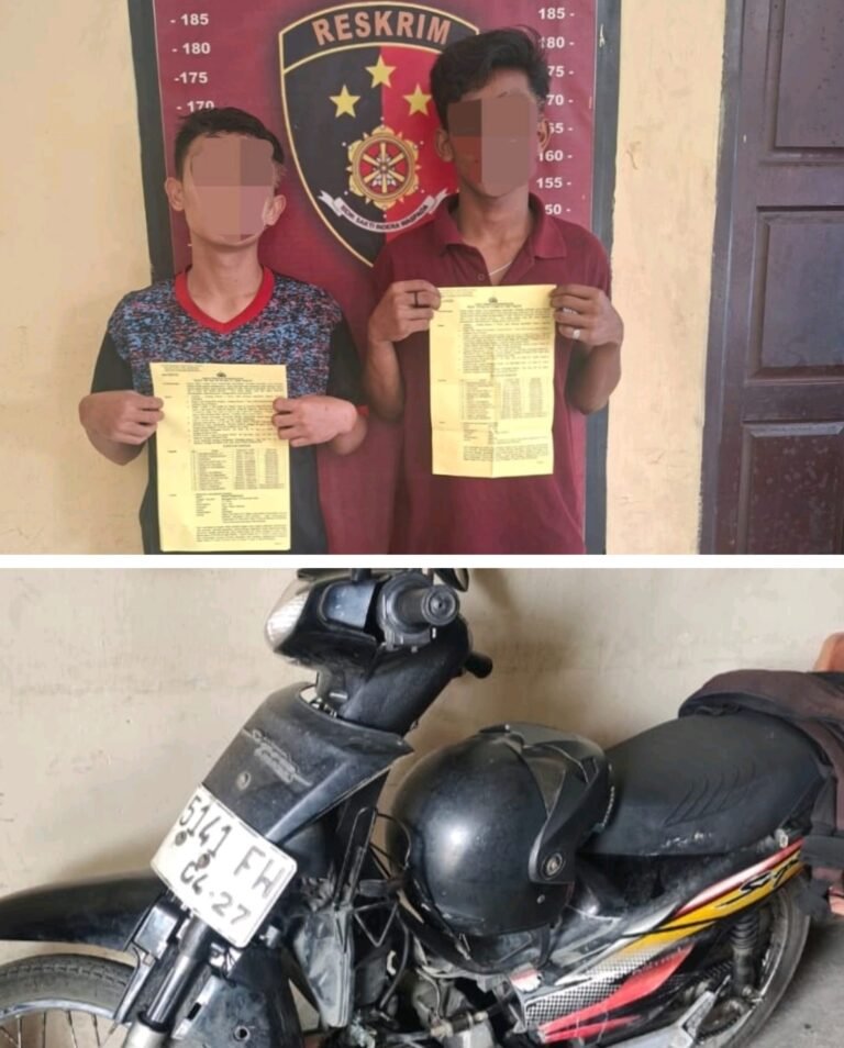 Polsek Tanjung Morawa Berhasil Amankan Dua Pelaku Pencurian Sepeda Motor