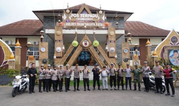 Kapolda Jawa Barat Tinjau Pos Terpadu Technopark, Polres Tasikmalaya Kota Dalam Rangka Ops Ketupat Lodaya 2026