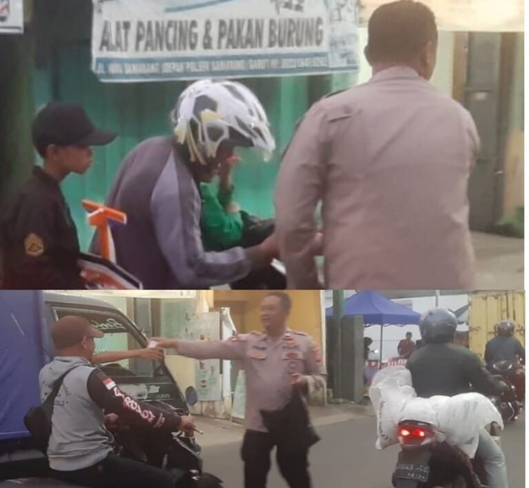 Polsek Samarang Lakukan Patroli Ngabuburit Warga, Dan Bagikan Takjil Kepada Pengguna Jalan