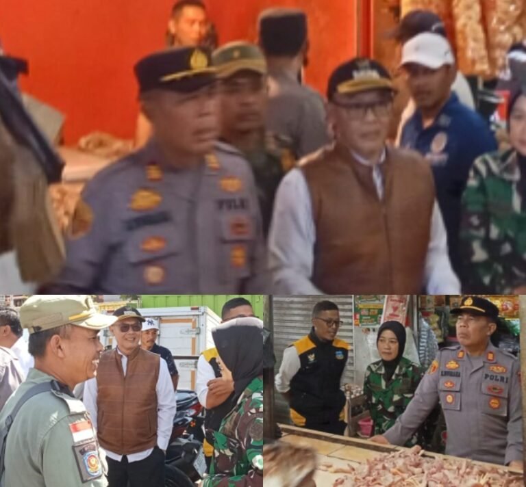 Polsek Samarang Bersama Porkopimcam Samarang, Lakukan Pengecekan Bahan Poko Di Pasar Wisata Samarang