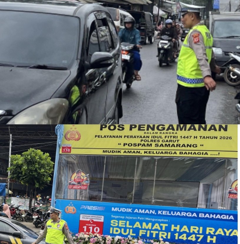 Dalka Ops Ketupat Lodaya 2026, Polsek Samarang Giat Pemantauan dan Pengaturan Lalu Lintas Sore Hari