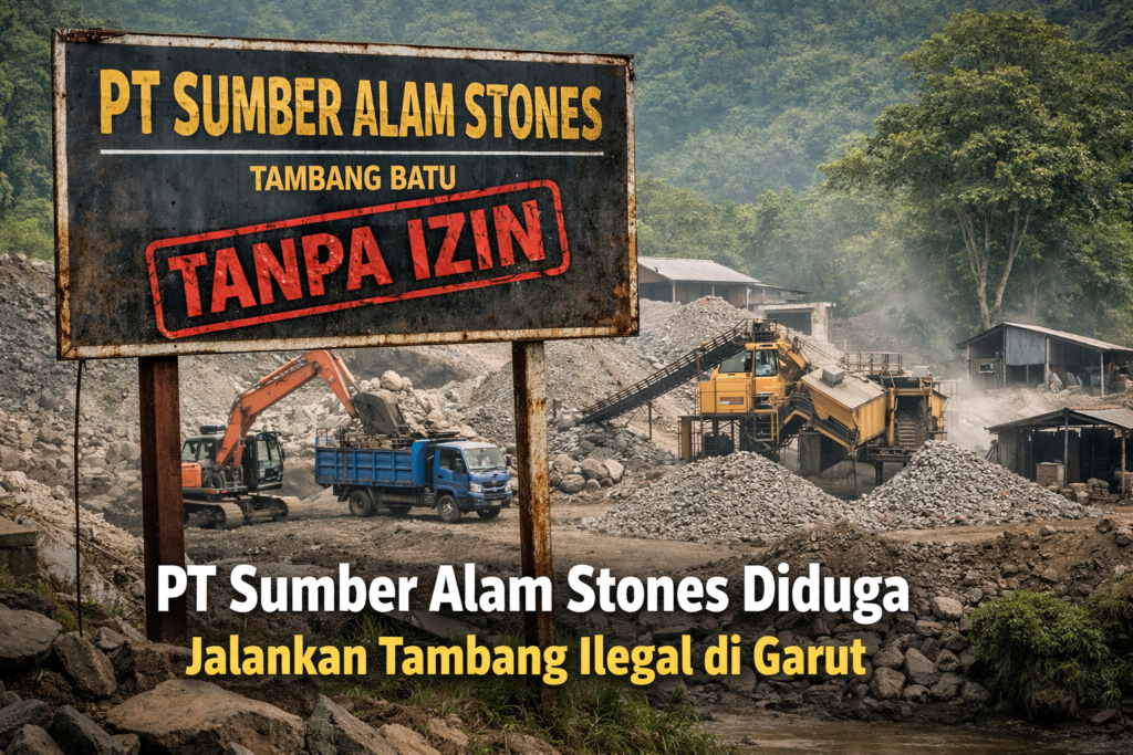 PT Sumber Alam Stones Disorot, Diduga Jalankan Tambang Tanpa Izin di Garut