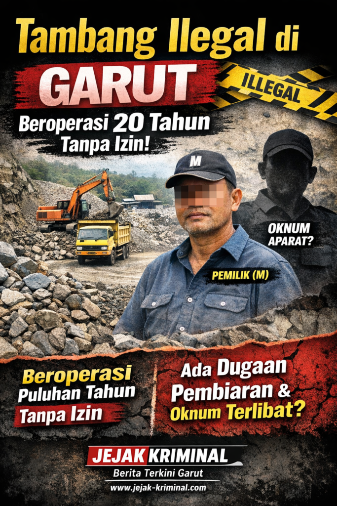 Tambang Batu Diduga Ilegal di Garut Disorot, Beroperasi Puluhan Tahun Tanpa Izin