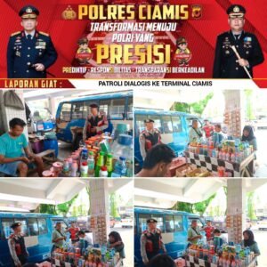Satuan Samapta Ajak Warga di Terminal Ciamis Waspada Antisipasi Gangguan Kamtibmas