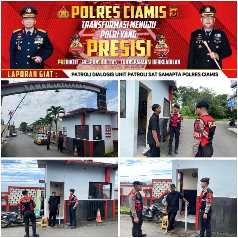 Cipkon Kamtibmas, Sat Samapta Polres Ciamis Patroli Perumahan Warga di Pusat Kota Ciamis