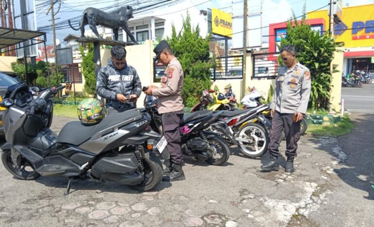 Polsek Leles Gencar Tertibkan Knalpot Brong, 6 Kendaraan Diamankan