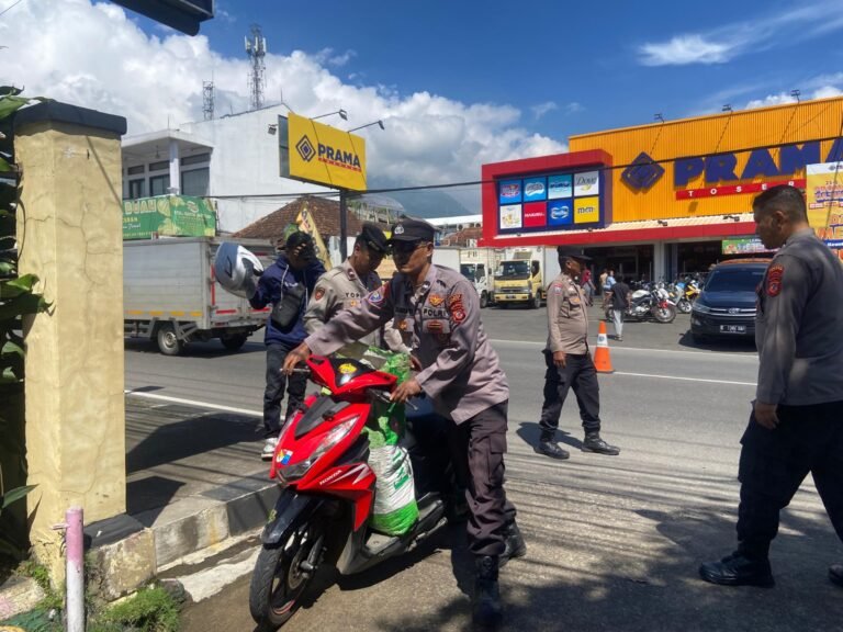 Polsek Leles Polres Garut Kembali Tertibkan Knalpot Brong, Enam Motor Diamankan