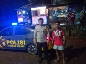 Cipkon Kamtibmas Saat Malam, Polsek Kawali Intens Patroli KRYD Hingga ke Pemukiman Warga