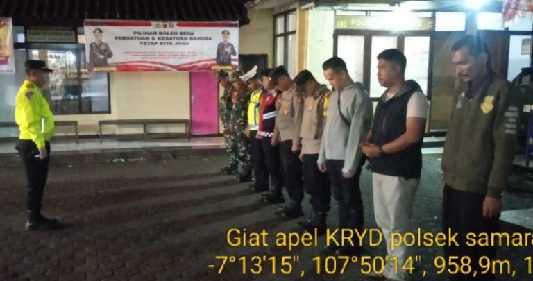 Giat Apel Gabungan Cipta Kondisi, Polsek Samarang Perkuat Kamtibmas di Wilayah Kecamatan Samarang