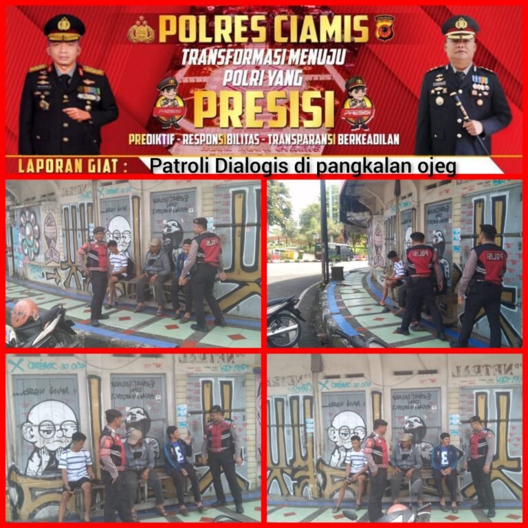 Cipkon Kamtibmas, Samapta Polres Ciamis Koorkom Bareng Pengemudi Opang Alun Alun Ciamis