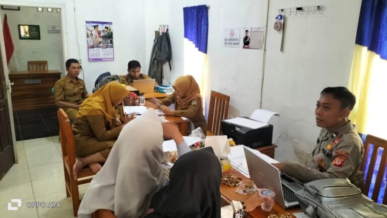 Perkuat Sinergitas, Polsek Lakbok Polres Ciamis Koorkom ke Perangkat Bantarsari Bantardawa