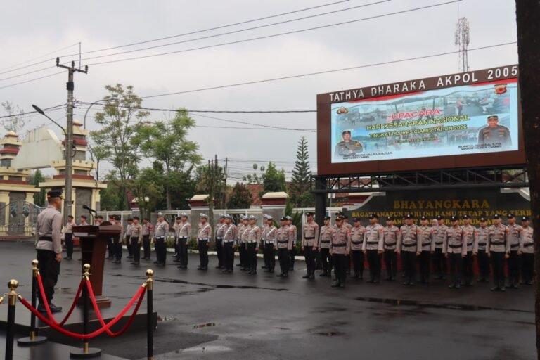 Peran Polri Perkuat Disiplin dan Profesionalisme, Polres Ciamis Gelar Upacara Hari Kesadaran Nasional