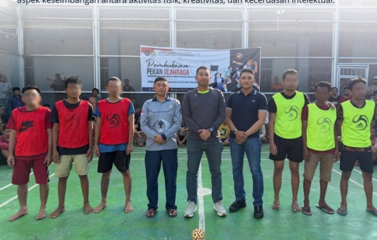Semarak Sambut Hari Bakti Pemasyarakatan Ke-62, Rutan Tanjung Pura Perlombakan Tiga Cabang Olahraga Bagi Warga Binaan
