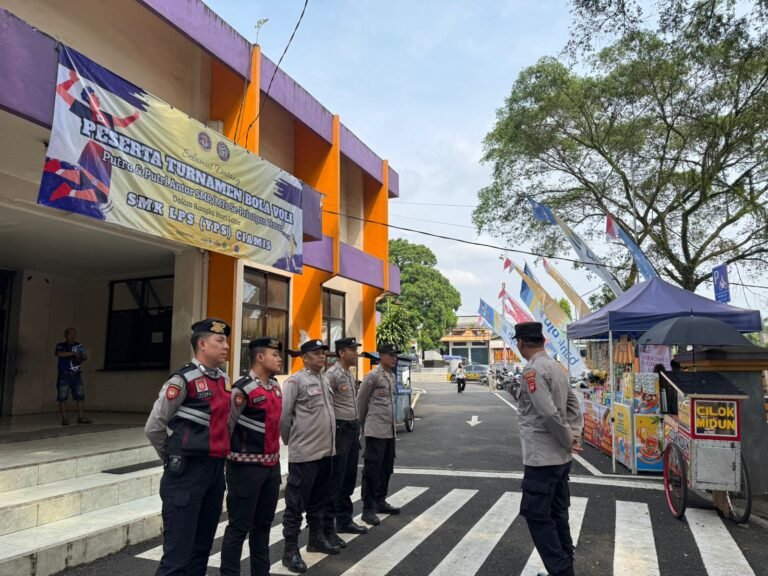 Polres Ciamis Laksanakan Pengamanan Kejuaraan Bola Voli Putra dan Putri antar SMP/MTS Se-Priangan Timur