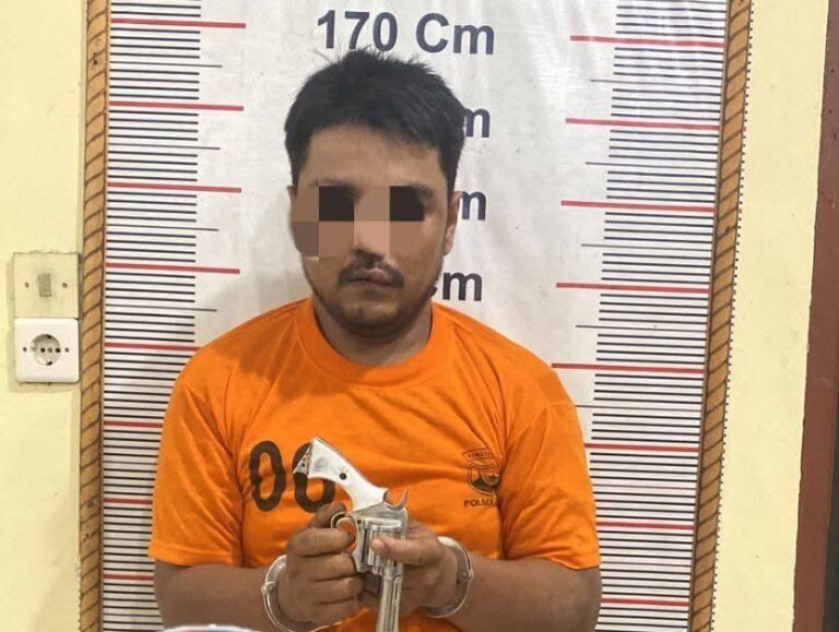 Kurang dari 8 Jam, Polres Langkat Ringkus Pelaku Curas Bersenjata Api Rakitan di Hinai