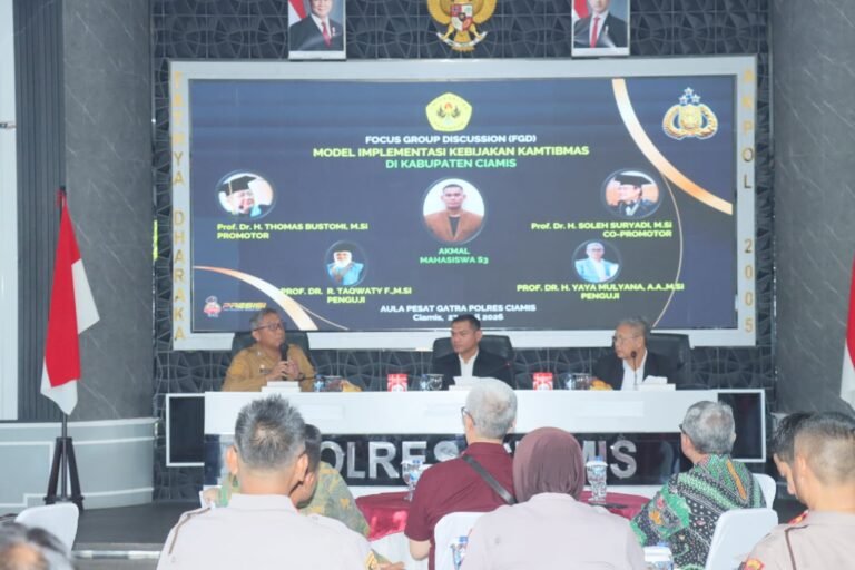 Sekda Ciamis Hadiri FGD Implementasi Kebijakan Kamtibmas, Tekankan Pentingnya Kolaborasi dan Pemanfaatan Teknologi