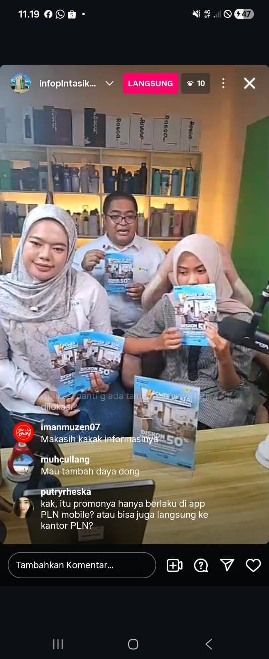 Promo Tambah Daya PLN Tasikmalaya Hadir dalam Live Streaming, Ajak Pelanggan Manfaatkan Kemudahan Gaya Hidup Listrik Andal