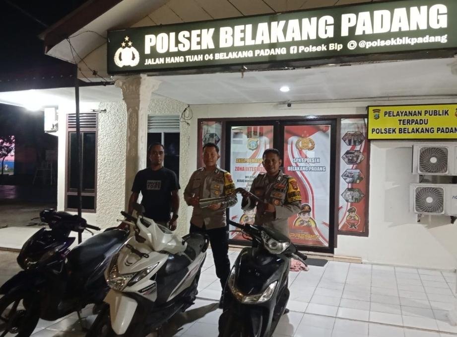 Resahkan Warga, Polsek Belakang Padang Tertibkan Knalpot Brong dan Balap Liar
