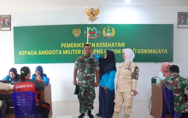 Bukan Sekadar Cek Kesehatan, Ini Cara Kodim 0612/Tasikmalaya Membaca “Sinyal Tubuh” Prajuritnya di Hari Terakhir